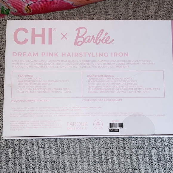 CHI x Barbie Dream Pink 1'' Titanium Hairstyling Iron - Picture 6 of 10